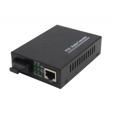 CLR-MCG-11P @ PoE Gigabit Ethernet Fiber Optik Media Converter SC Duplex
