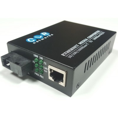 CLR-MCG-11PA @ PoE Gigabit Ethernet Fiber Optik Media Converter 1 core SM 20km