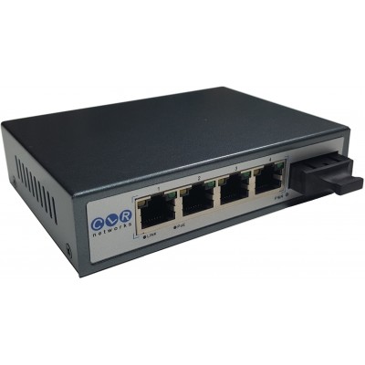 CLR-SWF-401P @ Fast Ethernet PoE Switch 4*PoE  + 1*SC Duplex 20km